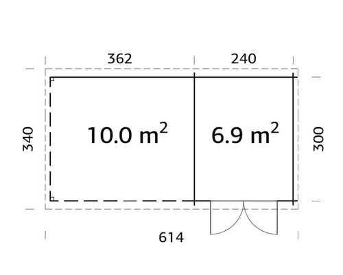 Plan avec indications de surface et dimensions