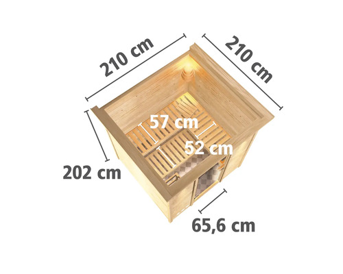 Dimensions d''un sauna