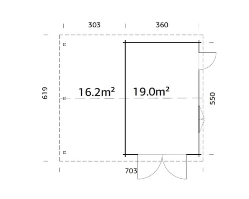 Plan d''un abri de jardin avec dimensions