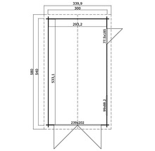 Garage simple Dillon 320 x 560 cm naturel-thumb-1