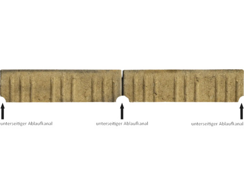 Pavé drainant avec canal d''écoulement inférieur