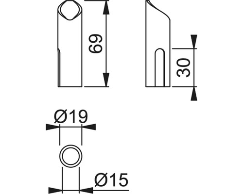 Dessin technique d''une panne à souder avec indications de dimensions