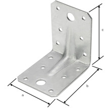 Winkelverbinder aus Metall mit Löchern zur Befestigung.
