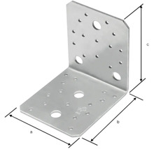 Winkelverbinder aus Metall mit Löchern für Schrauben