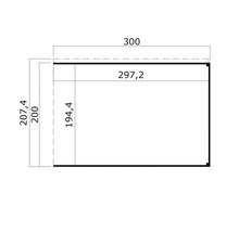 Technische Zeichnung mit Maßangaben