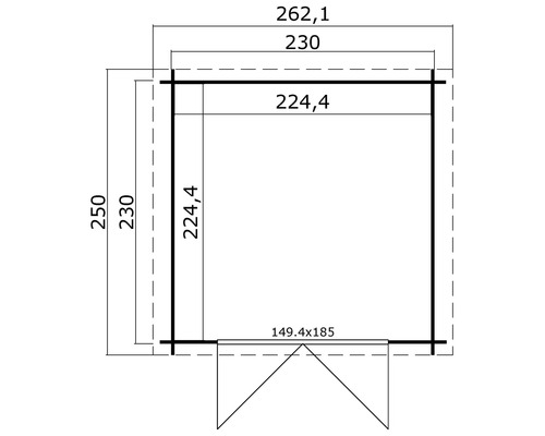 Plan d''un abri de jardin avec dimensions