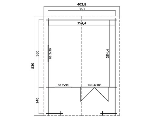 Plan d''un abri de jardin avec dimensions