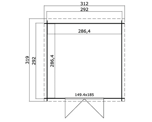 Plan d''un abri de jardin avec dimensions