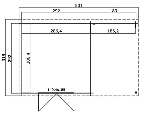 Plan d''un abri de jardin avec dimensions