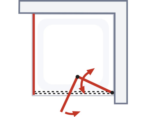 Illustration eines schwenkbaren Insektenschutzfensters