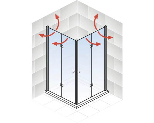 Illustration d''une cabine de douche avec système de ventilation
