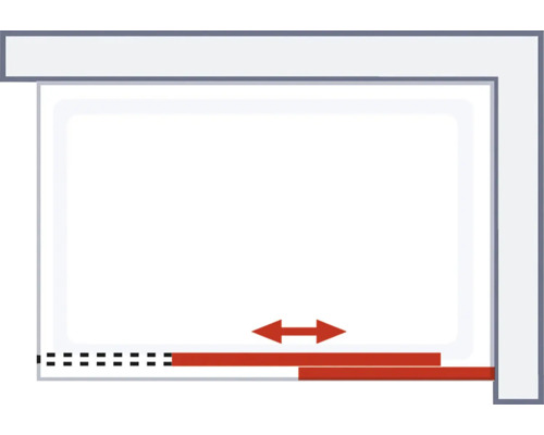 Illustration d''une fenêtre coulissante avec des flèches illustrant la fonction coulissante