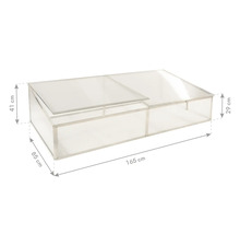 Châssis de couche aux dimensions suivantes : 165 cm de long, 85 cm de large et 41 cm de haut.
