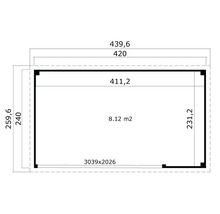 Plan avec indications de dimensions