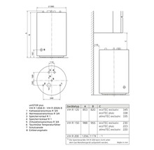 Vaillant Warmwasserspeicher Masszeichnung