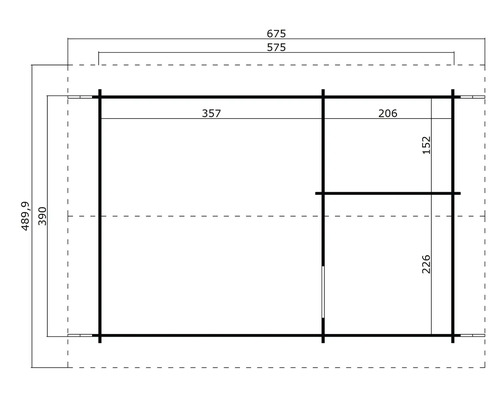 Plan d'un abri de jardin avec dimensions