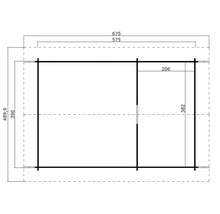 Plan d'un abri de jardin avec dimensions