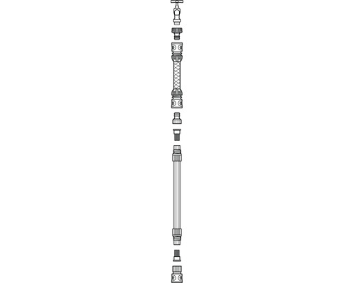Skizze eines Entleerungsventils mit diversen Anschlüssen