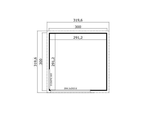 Plan d'aménagement avec dimensions