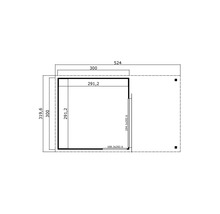 Grundrisszeichnung mit Abmessungen