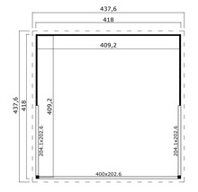 Plan d'un abri de jardin avec dimensions