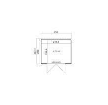 Plan d'un abri de jardin avec dimensions