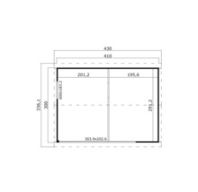 Plan d'un abri de jardin avec dimensions