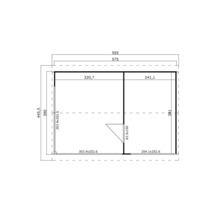 Plan d'un abri de jardin avec dimensions