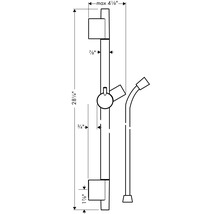 Brausestange hansgrohe Unica S Puro brushed black chrom gebürstet Brausestangenlänge 718 mm mit Isiflex Brauseschlauch 1600 mm 28632340