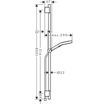 Brausegarnitur hansgrohe Rainfinity S Puro 130 3jet EcoSmart chrom glänzend Brausestangenlänge 1008 mm 28744000