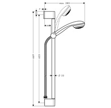 Brausegarnitur hansgrohe Crometta 85 Mono EcoSmart+ chrom glänzend Brausestangenlänge 669 mm 27652000