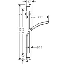 Brausegarnitur hansgrohe Rainfinity S Puro 130 3jet schwarz matt Brausestangenlänge 720 mm 28745670