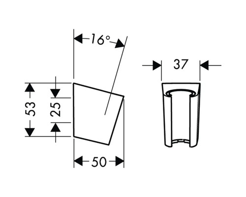 Technische Zeichnung mit Maßangaben