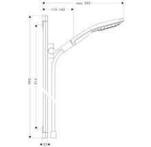 Brausegarnitur hansgrohe Raindance Select S 150 3jet chrom glänzend Brausestangenlänge 995 mm 26626000