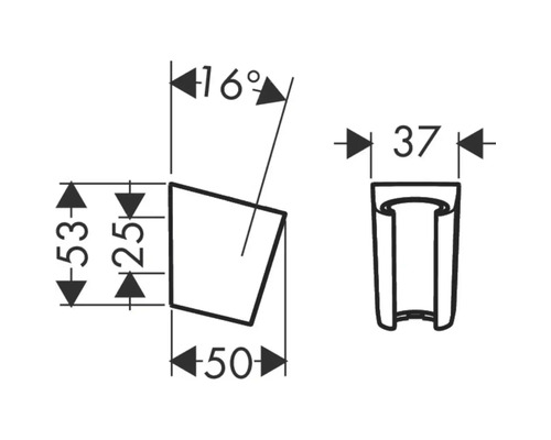 Technische Zeichnung mit Maßangaben
