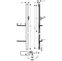 Brausestange hansgrohe Unica E chrom glänzend Brausestangenlänge 1500 mm mit Isiflex Brauseschlauch 1600 mm 27645000