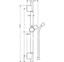 Brausestange hansgrohe Unica S Puro brushed bronze gebürstet Brausestangenlänge 1008 mm mit Isiflex Brauseschlauch 1600 mm 28631140