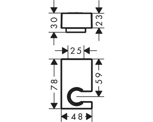 Technische Zeichnung mit Maßangaben