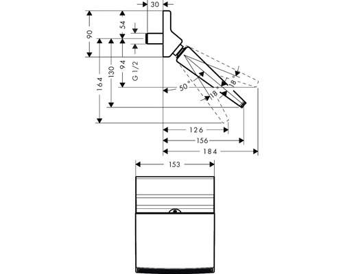 Dessin technique d''un robinet avec dimensions