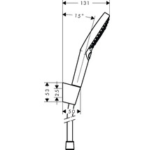 Handbrause Set hansgrohe Raindance Select S 120 3jet PowderRain rund mit Brauseschlauch 160 cm chrom 27668000