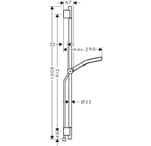 Brausegarnitur hansgrohe Rainfinity S Puro 130 3jet chrom glänzend Brausestangenlänge 1008 mm 28743000