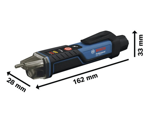 Bosch Professional GVD 1000-17 Spannungsprüfer mit Abmessungen
