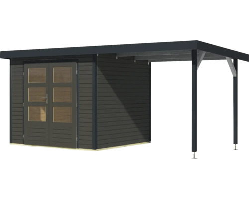 Abri de jardin en bois avec auvent