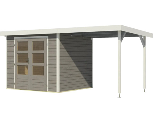 Abri de jardin avec annexe en bois
