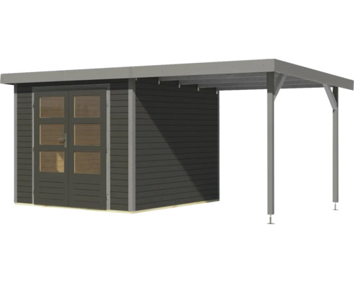 Gartenhaus mit Anbau aus Holz