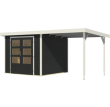 Abri de jardin en bois avec double porte et carport