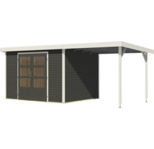 Abri de jardin avec double porte et annexe