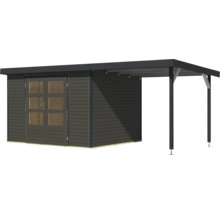 Abri de jardin avec double porte et annexe