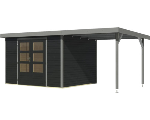 Abri de jardin en bois avec annexe