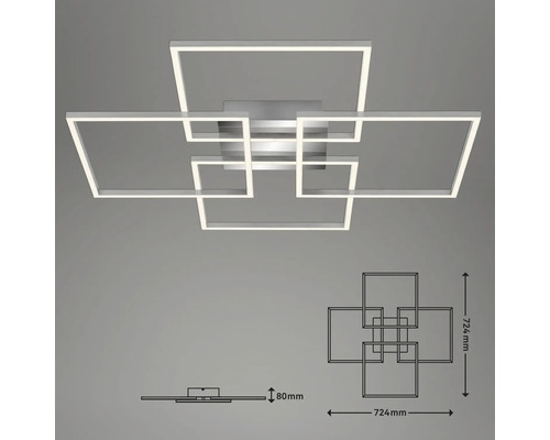 Plafonnier LED carré avec dimensions